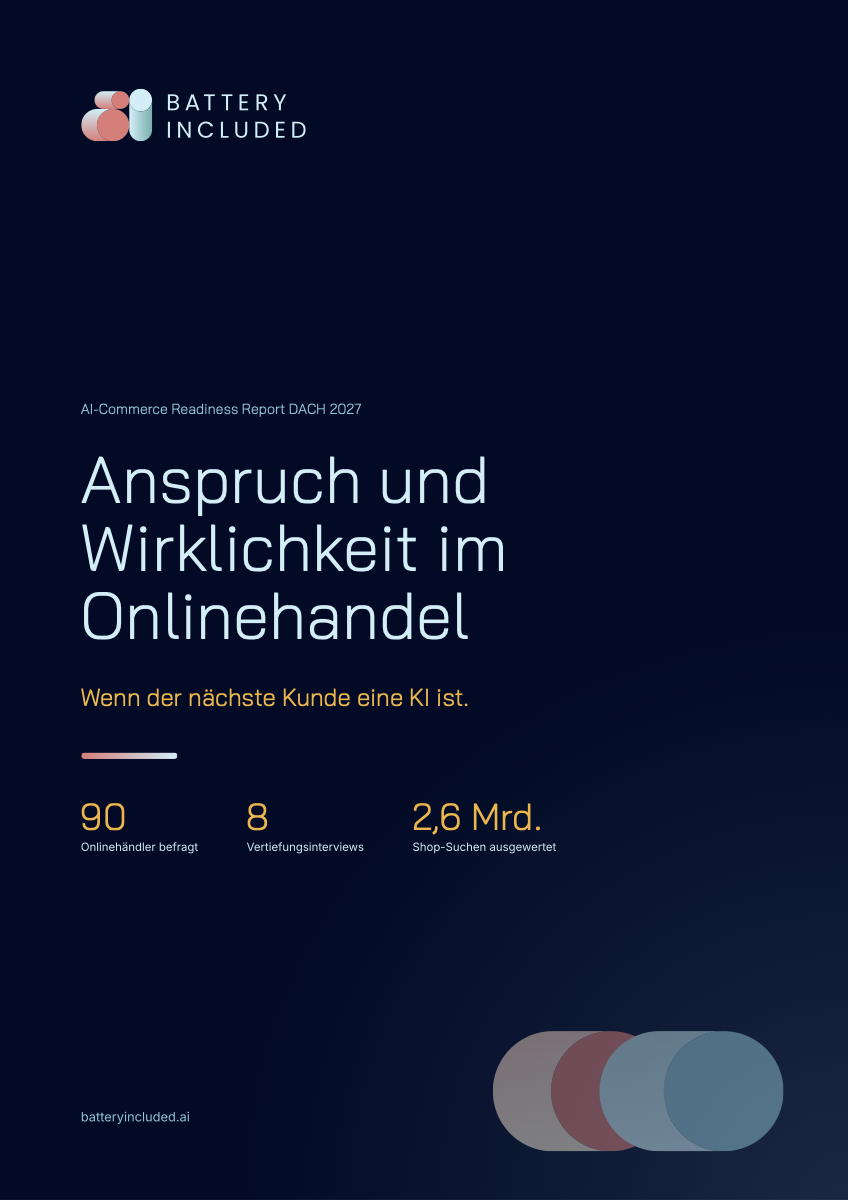 Cover des AI-Commerce Readiness Report DACH 2027: Anspruch und Wirklichkeit im Onlinehandel