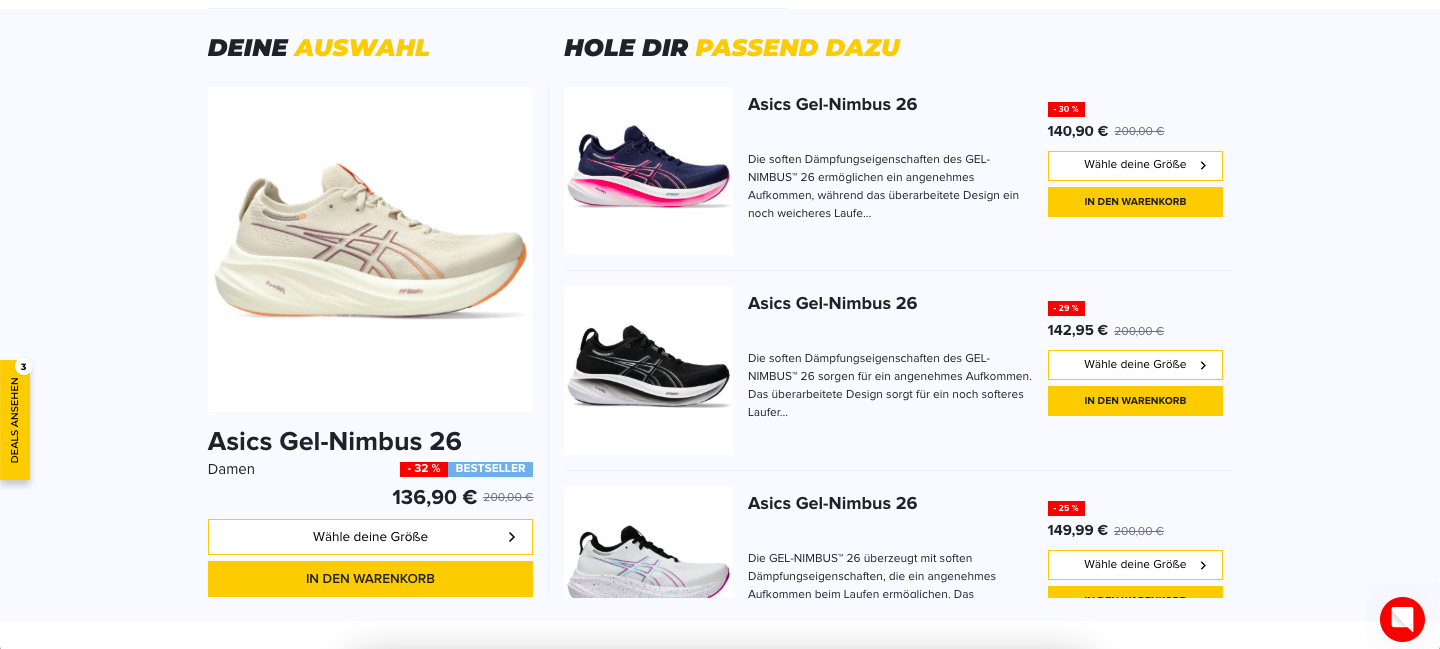 Shop4Runners Webshop mit AIRecos