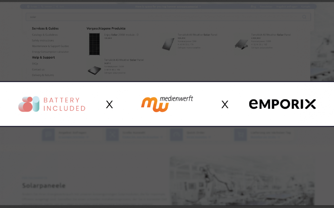 Die neue Emporix Storefront: Composable Commerce mit integrierter Onsite-Suche und Recommendations von BatteryIncluded